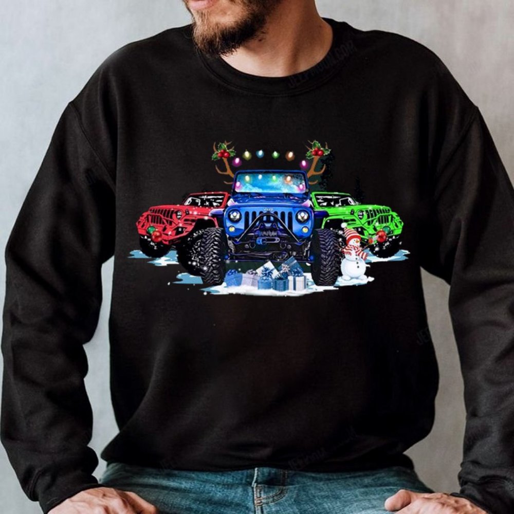 Jeep Christmas Crewneck Sweatshirt, Jeep Christmas Gifts, Jeep Christmas Shirt